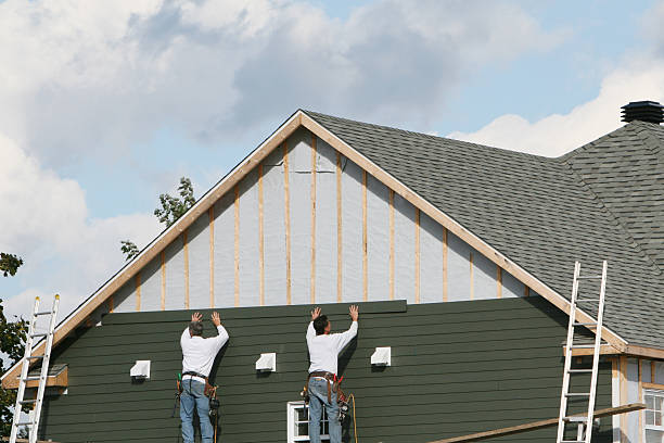 Professional Siding technician working in Philo, IL